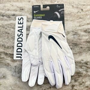 Nike Superbad 4.5 Football Gloves White NFL PGF873-102 Men's Sz XL New